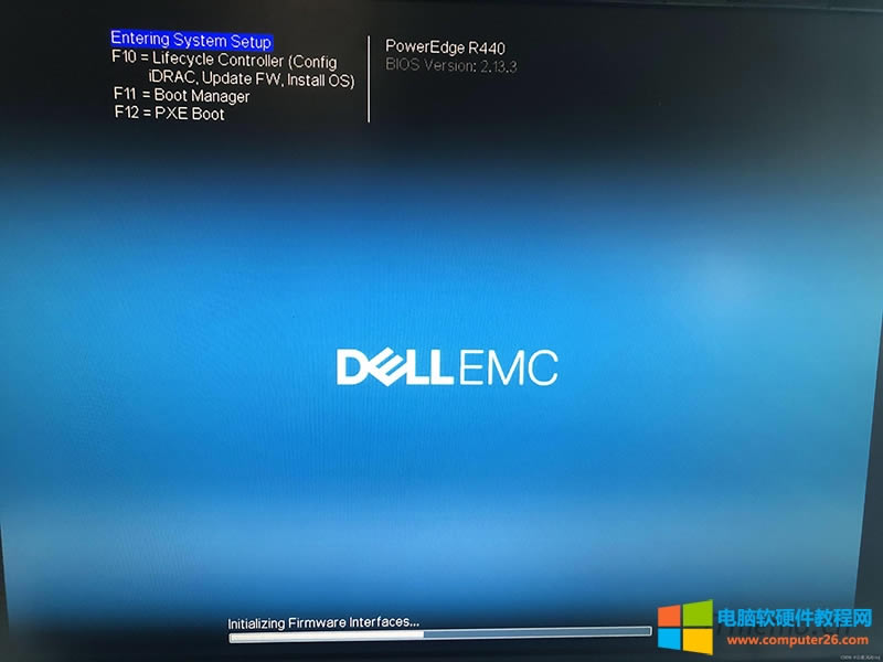 根據(jù)提示按F2,再按:Enter鍵進(jìn)入系統(tǒng)設(shè)置