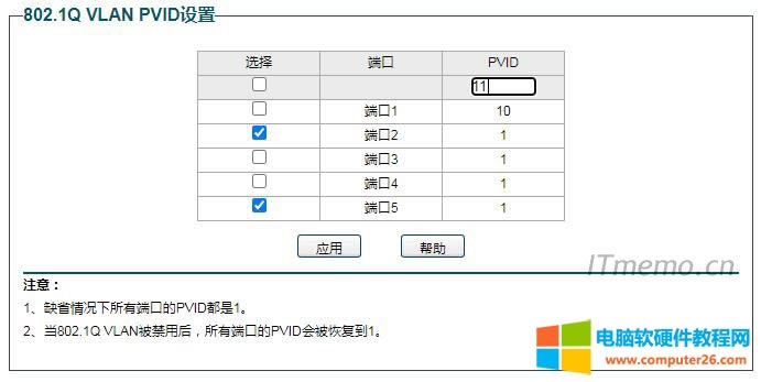 2���O�ö˿�3��5��PVIDֵ��11���c�����á�
