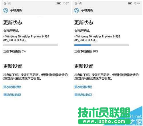 Win10 Mobile�A�[��14955���d����0%��ô���_����?